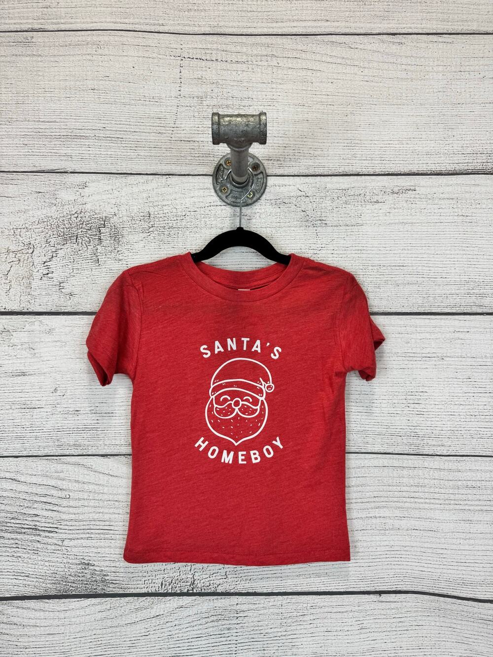 Bella+Canvas Boy's Red Triblend "Santa's Homeboy" Graphic Tee Size 3T